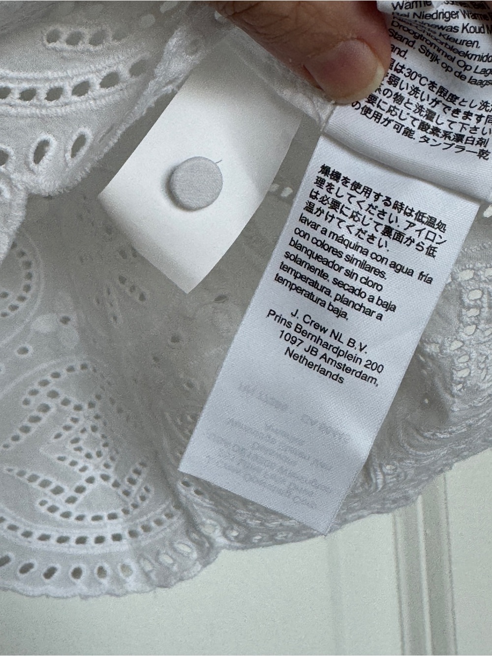 NWT MADEWELL Embroidered Pintuck High-Neck Top White Medium 100% Cotton NZ462 - Picture 10 of 15